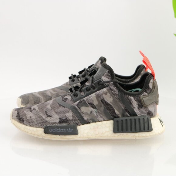 Adidas Womens NMD_R1 Running Shoe Size 7 Gray Camo Knit Sneaker Trainer Athletic - Picture 6 of 11